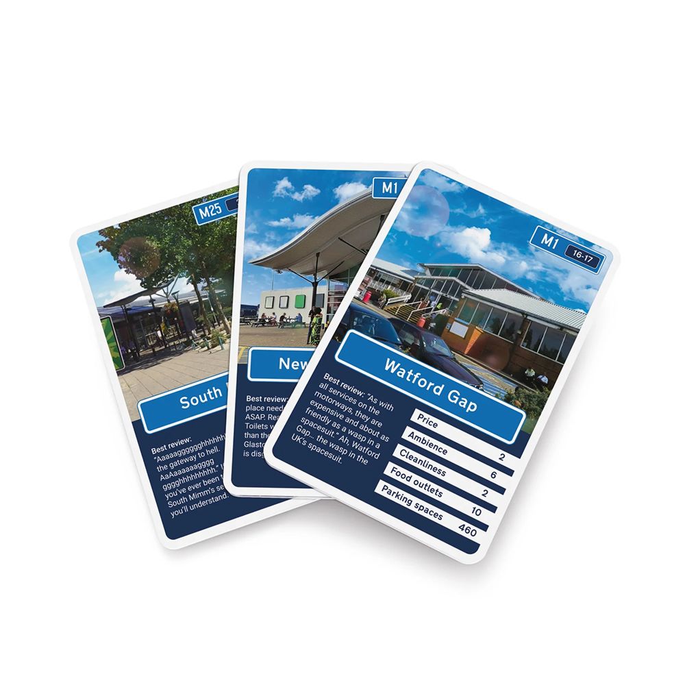 Motorway Service Stations Trumps Card Game